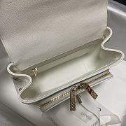 Chanel Mini Flap Bag 19 Top Handle Grained Calfskin White 93749 - 2