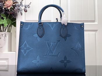 Louis Vuitton Onthego 34 Empreinte leather Navy Blue M45495 