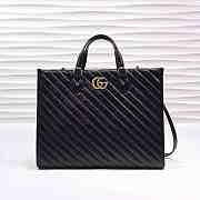 Gucci GG Marmont Tote Top Handle 35 Bag Black - 1
