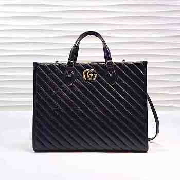 Gucci GG Marmont Tote Top Handle 35 Bag Black
