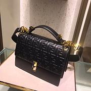 Fendi KAN I handbag medium 25 Flip leather handbag 283M105 black - 4