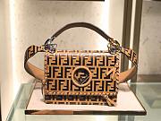 Fendi KAN I handbag medium 25 Flip leather handbag 283M105 brown - 1