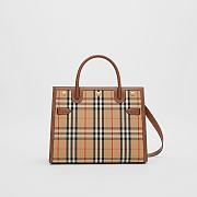 Burberry Medium Title Vintage Check 32 Tote Bag Calfskin - 1