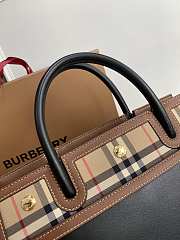 Burberry Medium Title Vintage Black Check 32 Tote Bag Calfskin - 3