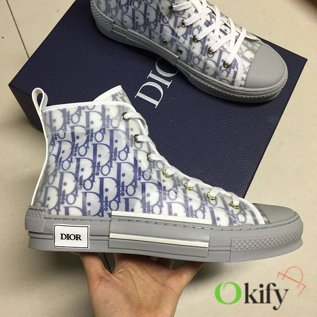 Dior High Oblique Blue Sneakers 05 - 1