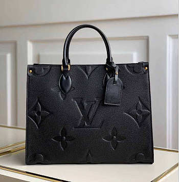 Louis Vuitton Onthego MM 35 Empreinte Leather Black M44576