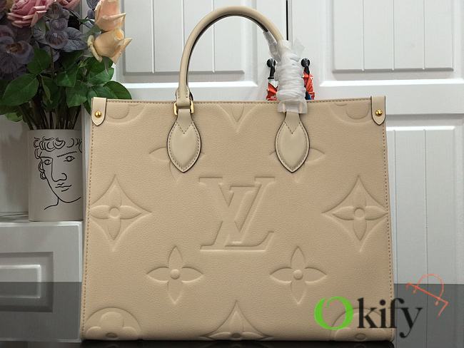 Louis Vuitton Onthego MM 35 Empreinte leather Beige M44576 - 1