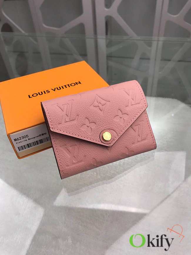 Louis Vuitton Wallet Victorine Monogram 12 Rose Ballerine M62305 - 1