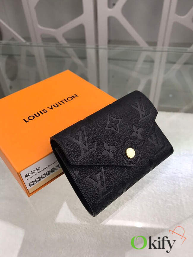 Louis Vuitton Wallet Victorine Monogram 12 Black M62305 - 1