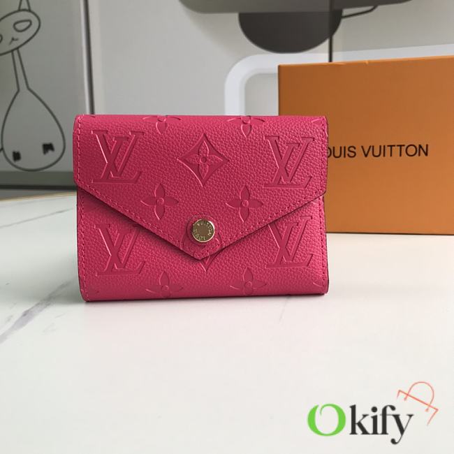 Authentic NEW Louis Vuitton Damier Azur Rose Ballerine Pink Victorine Wallet
