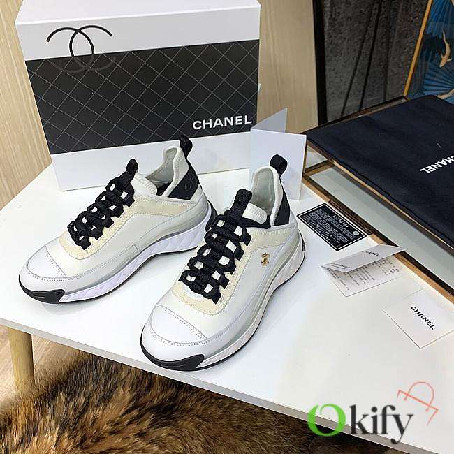 Chanel Calfskin Sneakers White - 1