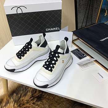 Chanel Calfskin Sneakers White