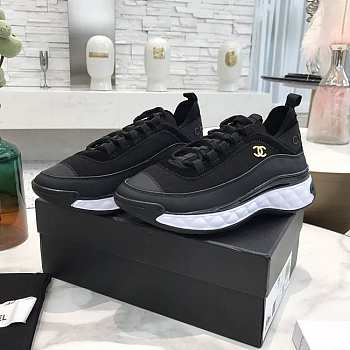 Chanel Calfskin Sneakers Black