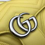 Gucci GG Marmont 26 Matelassé Leather Yellow 443497 - 4