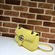 Gucci GG Marmont 26 Matelassé Leather Yellow 443497 - 3