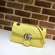 Gucci GG Marmont 26 Matelassé Leather Yellow 443497 - 1