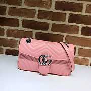 Gucci GG Marmont 26 Matelassé Leather Pink 443497 - 1