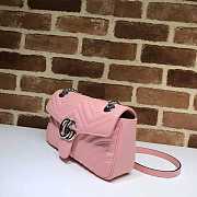 Gucci GG Marmont 26 Matelassé Leather Pink 443497 - 5