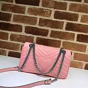 Gucci GG Marmont 26 Matelassé Leather Pink 443497 - 2