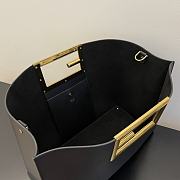 Fendi way F buckle handbag black leather 552 40cm - 2