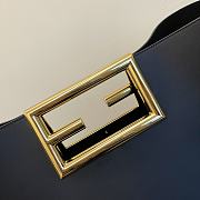 Fendi way F buckle handbag black leather 552 40cm - 6