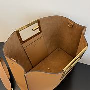 Fendi way F buckle handbag brown leather 552 40cm - 4