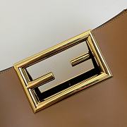 Fendi way F buckle handbag brown leather 552 40cm - 5