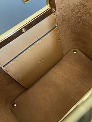 Fendi way F buckle handbag brown leather 551 20cm - 2