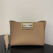 Fendi way F buckle handbag light brown leather 552 40cm - 1