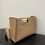 Fendi way F buckle handbag light brown leather 552 40cm - 2