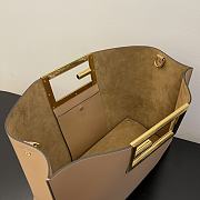 Fendi way F buckle handbag light brown leather 552 40cm - 4