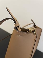 Fendi way F buckle handbag light brown leather 551 20cm - 5