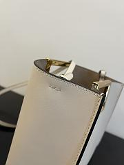Fendi way F buckle handbag white leather 551 20cm - 3