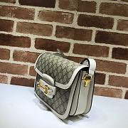 Gucci Horsebit Ophidia Canvas White 25 Shoulder Bag 602204 - 6