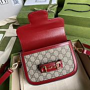 Gucci Horsebit Ophidia Canvas Red 25 Shoulder Bag 602204 - 3
