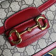 Gucci Horsebit Ophidia Canvas Red 25 Shoulder Bag 602204 - 6