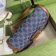 Gucci Horsebit Ophidia Canvas Blue 25 Shoulder Bag 602204 - 4
