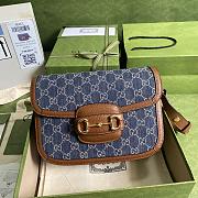 Gucci Horsebit Ophidia Canvas Blue 25 Shoulder Bag 602204 - 1