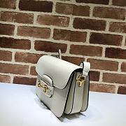 Gucci Horsebit White Leather 25 Shoulder Bag 602204 - 6
