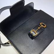 Gucci Horsebit Black Leather 25 Shoulder Bag 602204 - 5