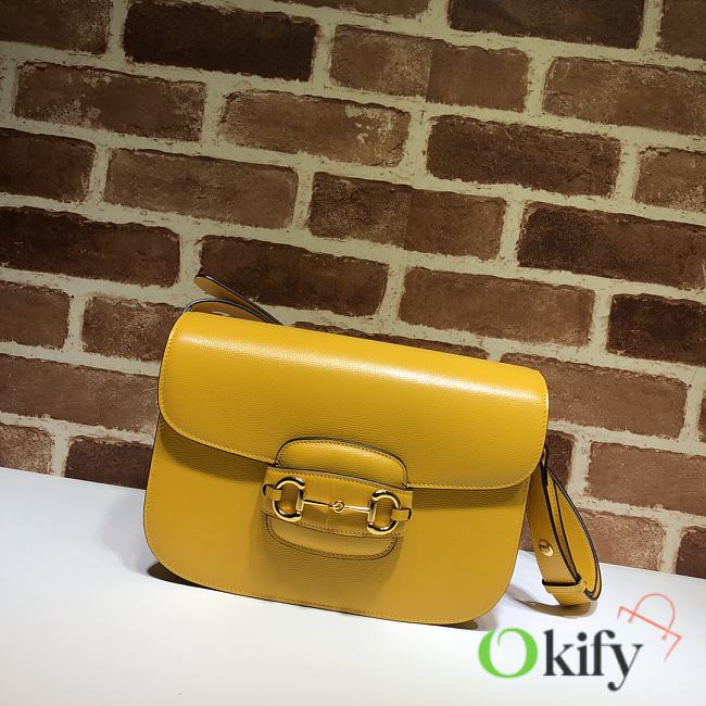 Gucci Horsebit Yellow Leather 25 Shoulder Bag 602204 - 1