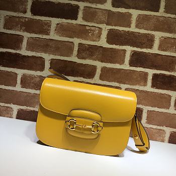 Gucci Horsebit Yellow Leather 25 Shoulder Bag 602204