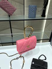 Chanel Card Holder Pink Lambskin 11 Gold Jewel Hook AP2397 - 4