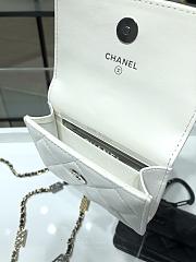 Chanel Card Holder White Lambskin 11 Black Jewel Hook AP2397 - 5