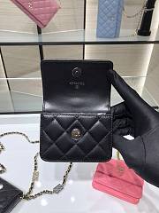 Chanel Card Holder Full Black Lambskin 11 Jewel Hook AP2397 - 5