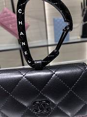 Chanel Card Holder Full Black Lambskin 11 Jewel Hook AP2397 - 3