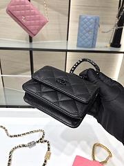 Chanel Card Holder Full Black Lambskin 11 Jewel Hook AP2397 - 2