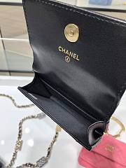 Chanel Card Holder Black Lambskin 11 Gold Jewel Hook AP2397 - 3