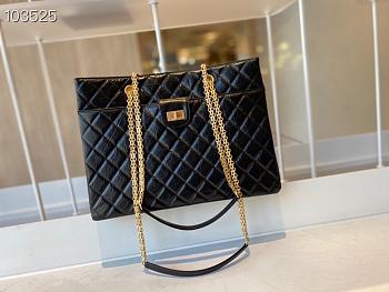 Chanel Original Lather Shopping Bag Black AS6611 35cm