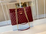 Chanel Original Lather Shopping Bag Red AS6611 35cm - 1